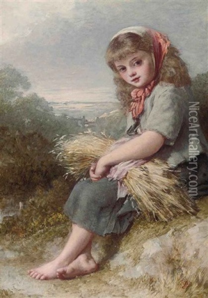 The Young Harvester Oil Painting - Henry Lejeune