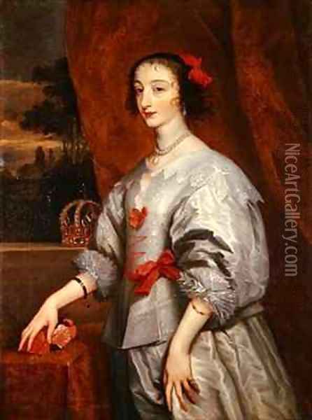 Queen Henrietta Maria 3 Oil Painting - Sir Anthony Van Dyck