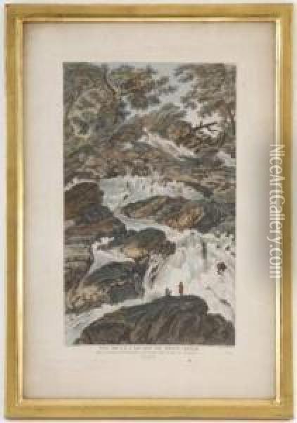 Vue De La Cascade De Rotz-loch Oil Painting - Balthasar Anton Dunker
