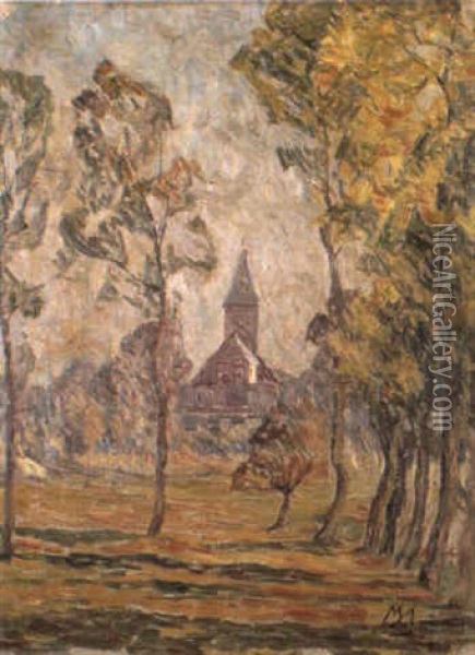 Landschap Te Wakken Oil Painting - Modest Huys