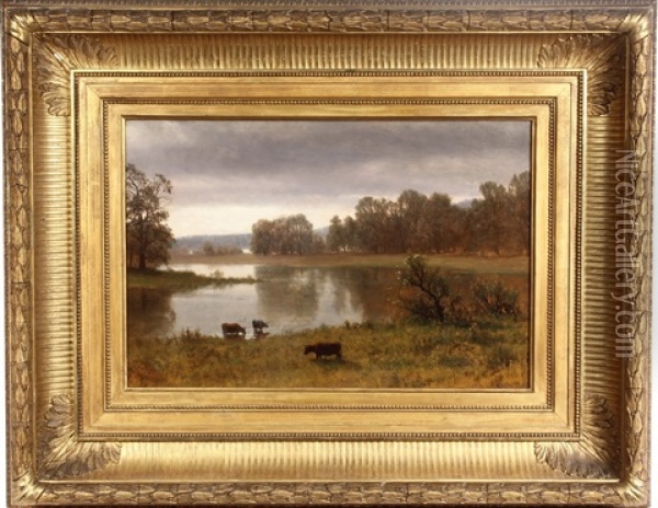 A Break In The Storm Oil Painting - Albert Bierstadt