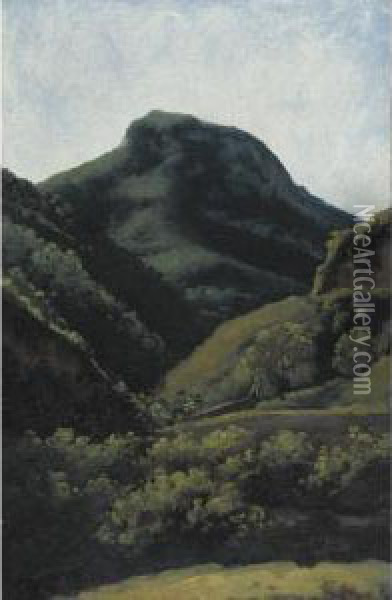 A View Of The Sabine Mountains Oil Painting - Simon-Joseph-Alexandre-Clement Denis