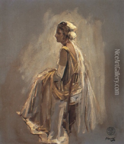 Study Of Miss Cynthia Weaver Oil Painting - John Lavery