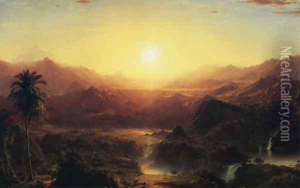 The Andes of Ecuador I Oil Painting - Frederic Edwin Church