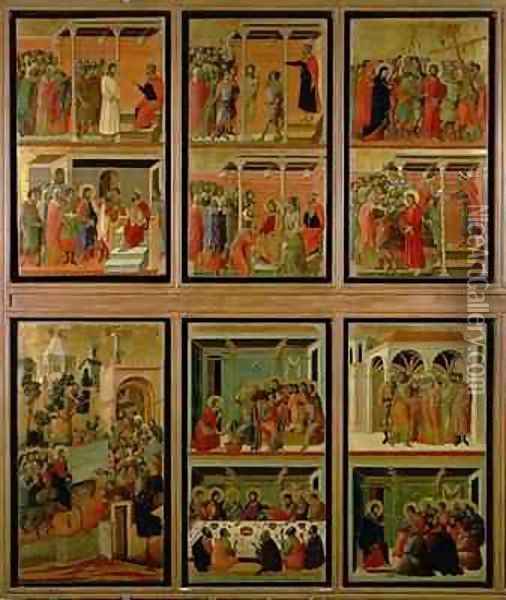 Maesta eleven scenes from the Passion 2 Oil Painting - Buoninsegna Duccio di