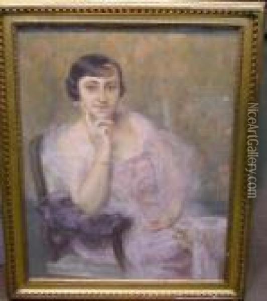 Portrait Of A Woman Oil Painting - Pierre Carrier-Belleuse