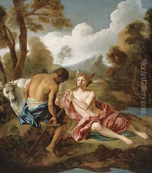 Mercury and Argus Oil Painting - Jean Francois de Troy