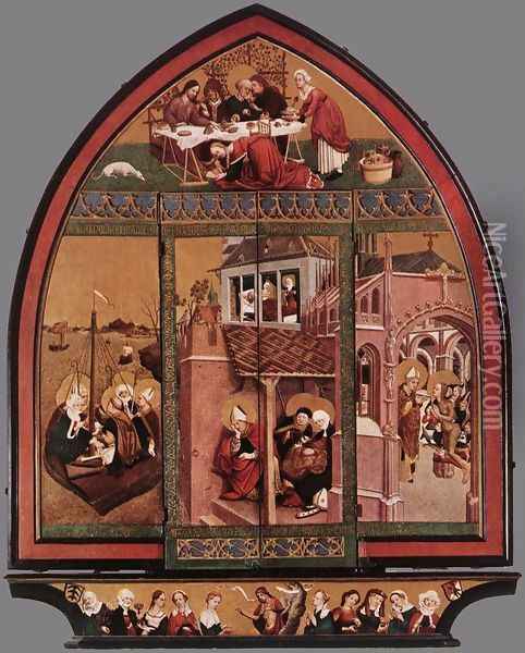 Magdalene Altar 1432 Oil Painting - Lucas Moser