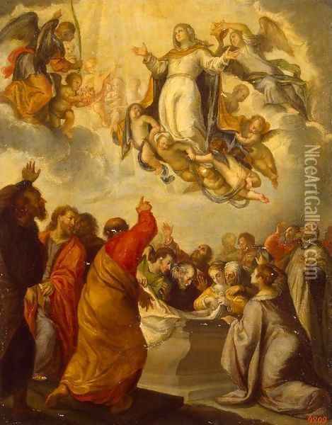 Assumption of the Virgin Oil Painting - Francisco Camilo