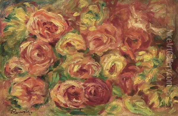 Brassee de Roses Oil Painting - Pierre Auguste Renoir