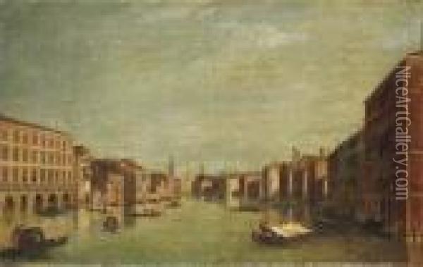The Grand Canal, Venice Oil Painting - (Giovanni Antonio Canal) Canaletto