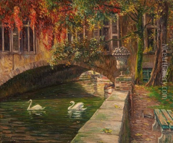 Pont De Gruuthuse Oil Painting - Omer Coppens