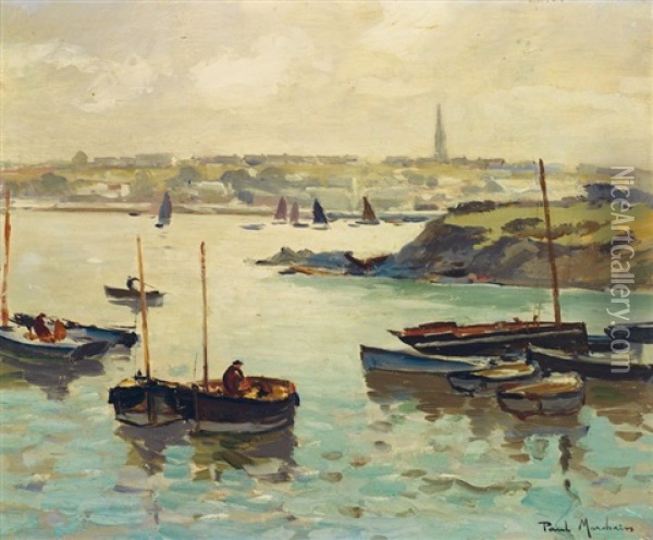 Matin Au Port Oil Painting - Paul Bernard Morchain