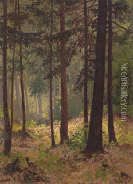 The Hemlock Grove Oil Painting - Francis Hans Johnston