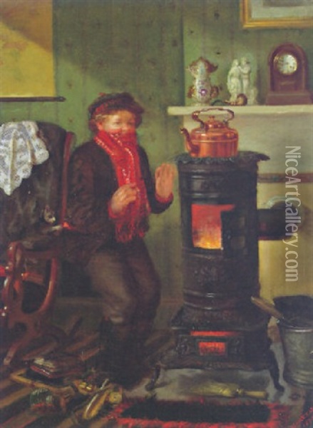 How Cold Oil Painting - Charles Cole Markham