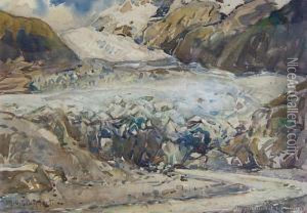Franz Joseph Glacier Oil Painting - Margaret Olrog Stoddart