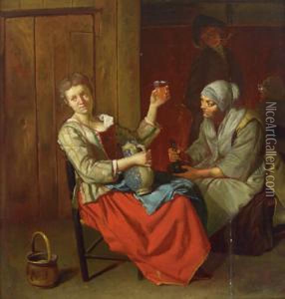 Bordello Oil Painting - Jan Josef, the Elder Horemans