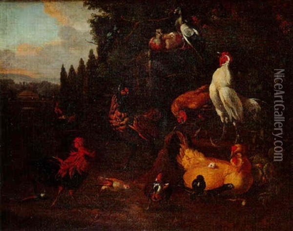 Scene De Basse-cour Oil Painting - Pieter Casteels III