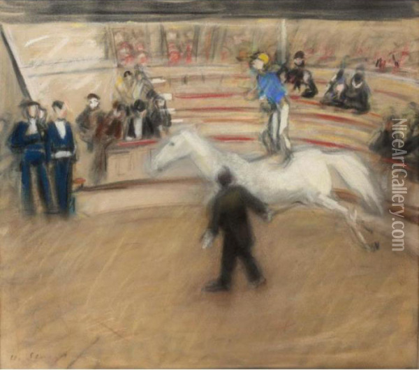La Cirque Oil Painting - Max Slevogt