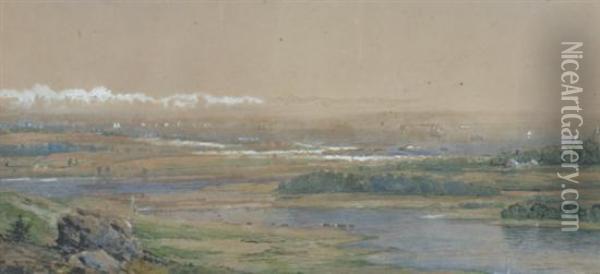 Panoramic View Of Coast Oil Painting - Edmund Darch Lewis