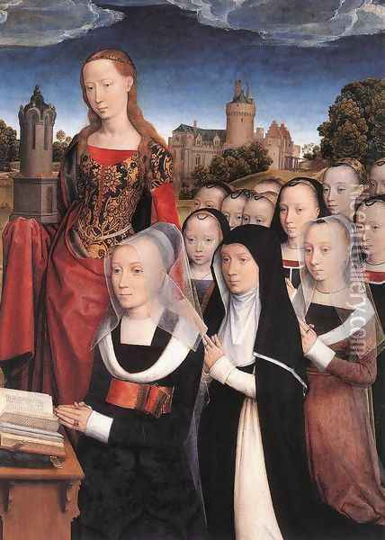 Triptych of the Family Moreel (detail) 1484 Oil Painting - Hans Memling
