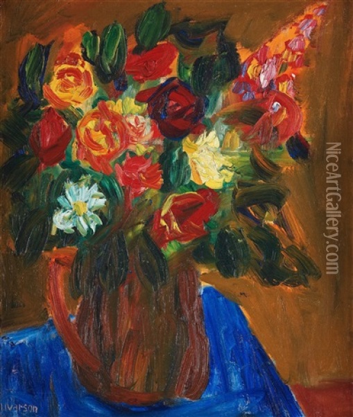 Flower Still Life Oil Painting - Ivan Ivarson