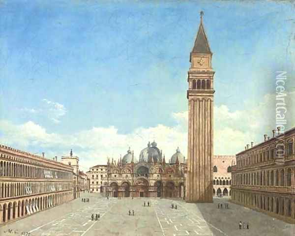Before St Mark's Cathedral, Venice Oil Painting - Italian School