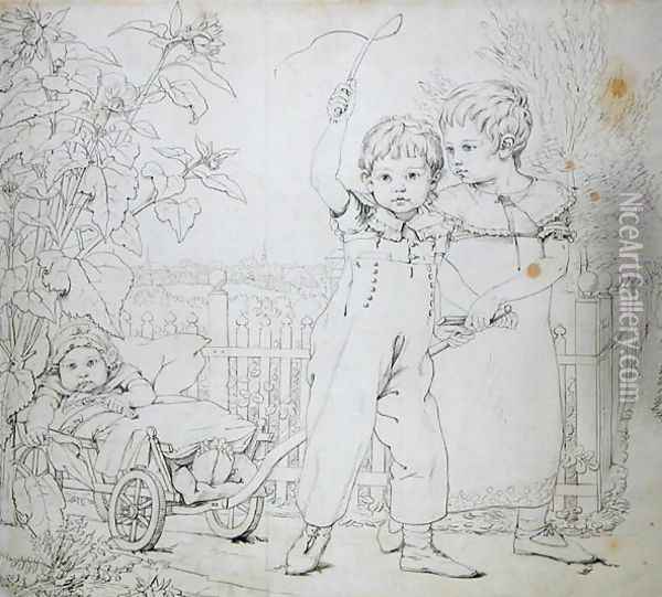 The Hulsenbeck Children, 1805-6 Oil Painting - Philipp Otto Runge