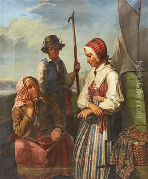 Till Sjoss Oil Painting - Bengt Nordenberg