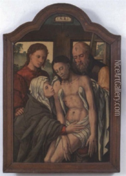 The Descent From The Cross Oil Painting - Pieter Coecke van Aelst the Elder