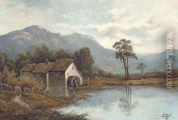 The watermill Oil Painting - Octavius Thomas Clark
