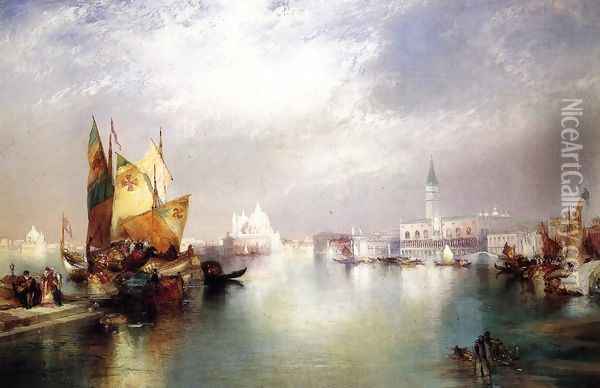 The Splendor Of Venice Oil Painting - Thomas Moran