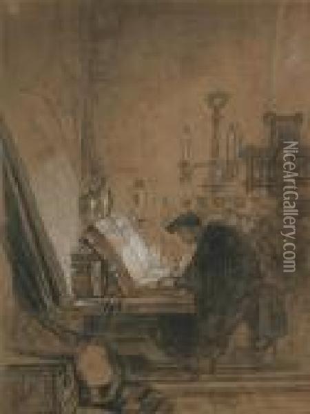 The Sacristy Oil Painting - John Sell Cotman