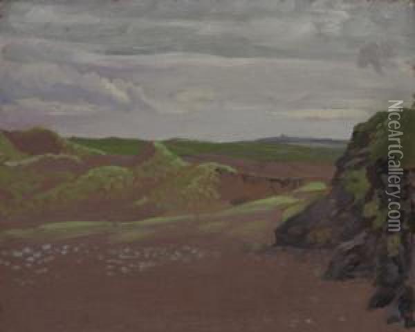 Open Landscape With Rocks Oil Painting - James Dickson Innes