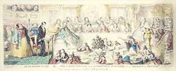The Breach of Promise cartoon hand coloured etching Oil Painting - George Cruikshank I
