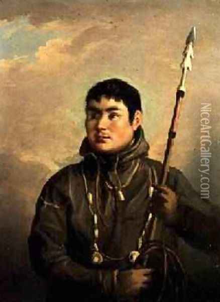 Portrait of the Eskimo Whaler John Sacheuse Oil Painting - Alexander Nasmyth