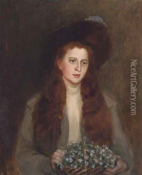 Portrait of Phyllis Chisholm-Batten Oil Painting - George Sheridan Knowles