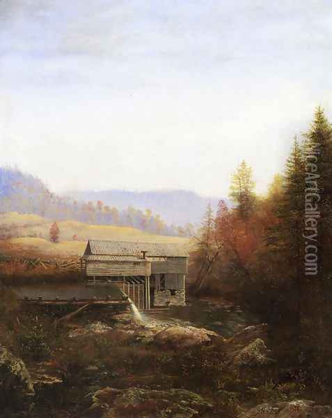 The Old Saw Mill Oil Painting - James Hope