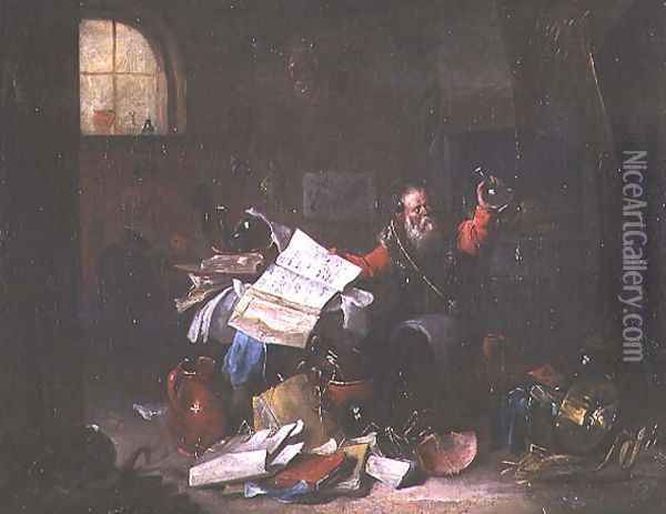 The Alchemist Oil Painting - David The Elder Teniers