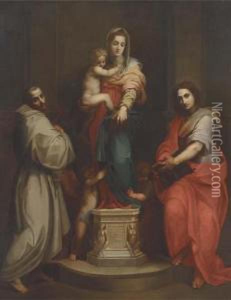 The Madonna Of Harpies Oil Painting - Andrea Del Sarto