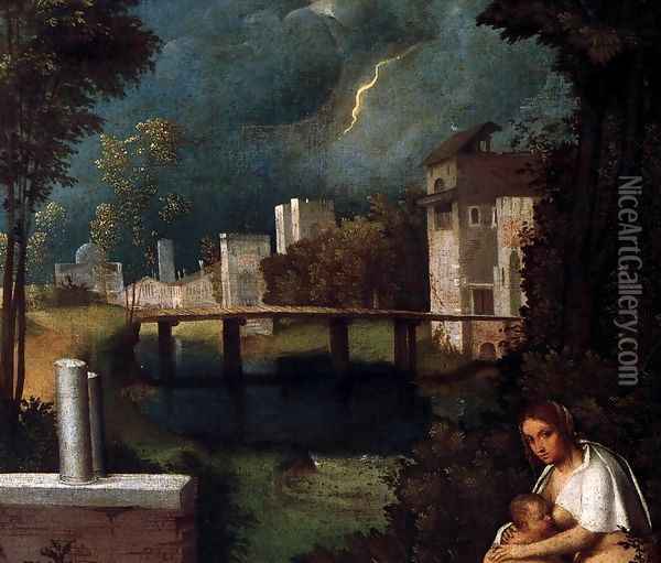 Tempest (detail) Oil Painting - Giorgione