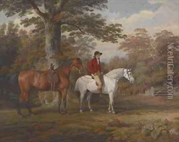 Hunter and Huntsman Oil Painting - George Gerrard