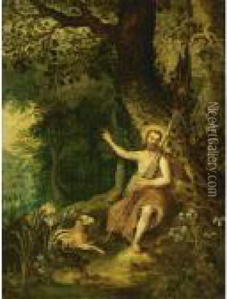 Saint John The Baptist In The Wilderness Oil Painting - Alexander Keirincx