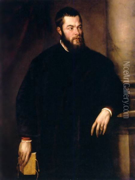 Portrait of Benedetto Varchi Oil Painting - Tiziano Vecellio (Titian)