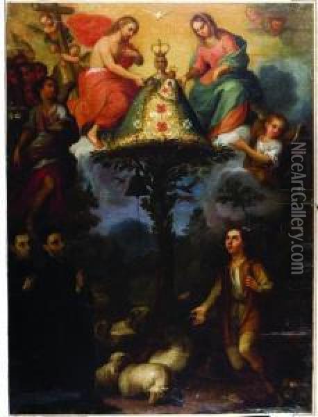 Aparicion De La Virgen De Ocotlan. Oil Painting - Miguel Cabrera