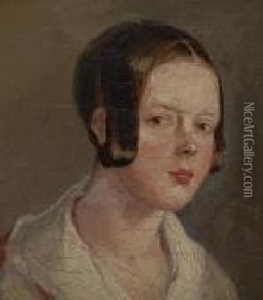 Bust Portrait Of A Gentleman Oil Painting - Samuel Bough