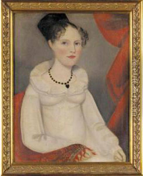 Portrait Of Betsy Brownell Gilbert (march 8, 1796-december 9, 1825) Oil Painting - Ammi Phillips