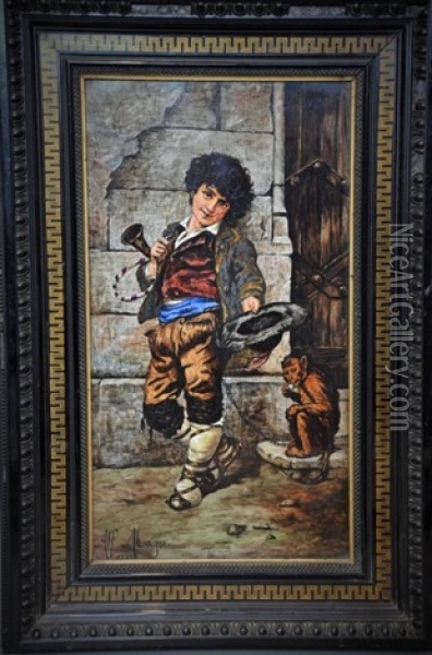 Le Jeune Mendiant Oil Painting - Desire Alfred Magne