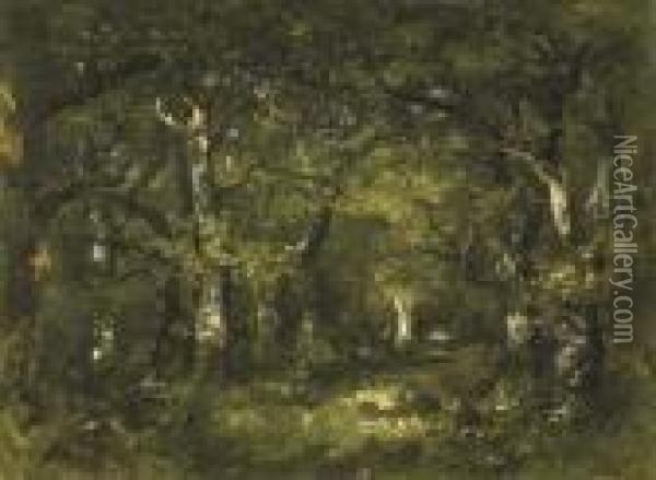 Paysage Oil Painting - Narcisse-Virgile D Az De La Pena