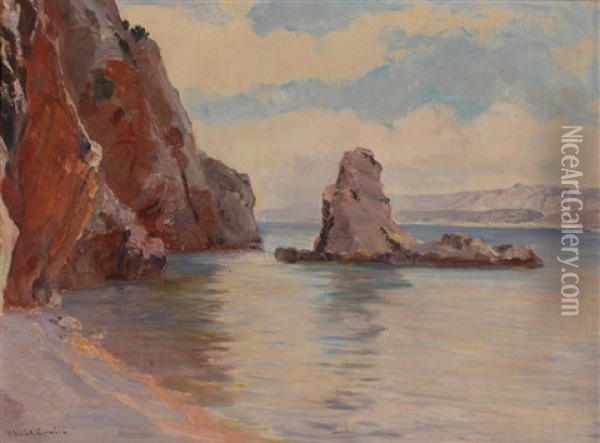 Coastline Oil Painting - Menci Clemens Crncic